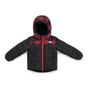 The North Face Coat Toddler 3T Black Reversible Full Zip Hooded Jacket Fleece